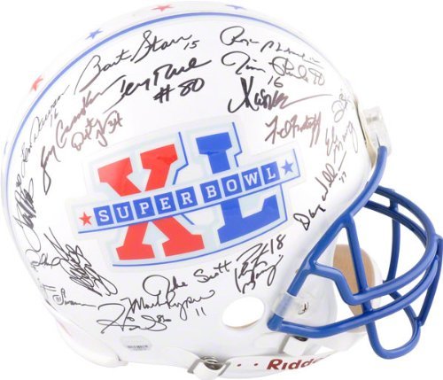 Mounted Memories Super Bowl XL Autographed 37 Signatures Pro Line Helmet