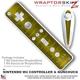 Nintendo Wii Remote Controller Skins - Brushed Aluminum Yellow WraptorSkinz TM Kit by TuneTattooz TM