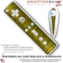 Nintendo Wii Remote Controller Skins - Brushed Aluminum Yellow WraptorSkinz TM Kit by TuneTattooz TM