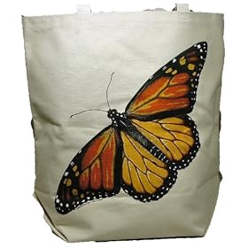 MONARCH BUTTERFLY COCOON METAMORPHOSIS INSECT BUG butterflies decor art print Jumbo Canvas Tote Bag Purse