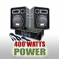 DJ PA Set 400 Watt System with Amplifier, Speakers & Cables