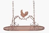 Rooster Wrought Iron Pot Rack - Country Pot Racks