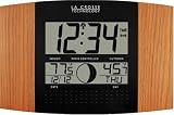 La Crosse Technology WS-8117U-IT-OAK Atomic Wall Clock with Outdoor Temperature