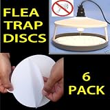6x FLEA Insect TRAP Catcher Replacement Sticky Discs / Pads - VALUE PACK