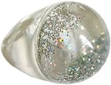 Snow Globe Ring-laser Silver