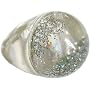 Snow Globe Ring-laser Silver