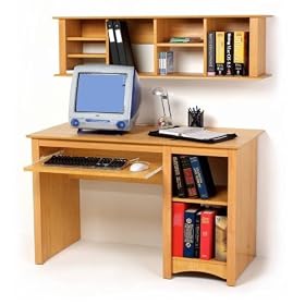 Prepac Computer Desk in Maple Laminate by AVthing in its place