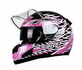 Vega Attitude Pink Small Full Face Snowmobile Helmet with Fierce Graphic