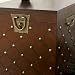 SEI, Espresso Nailhead End Table Trunk