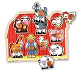 Melissa & Doug Large Farm Knob Puzzle