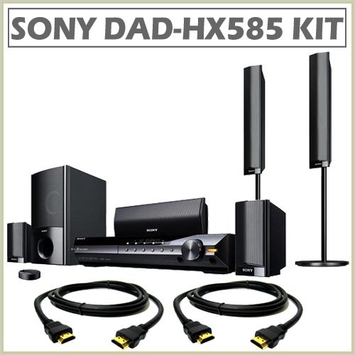 Sony Bravia DAV-HDX585 Home Theater System w/ 2 HDMI Cables