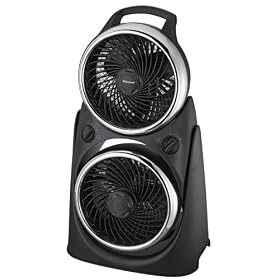Honeywell HT-8800BP Double 7" Floor Fan with 90� Tilt, Black