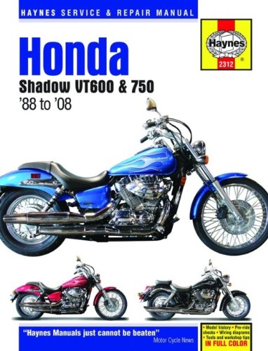 Honda Shadow VT600 & 750: '88 to '08 (Haynes Service & Repair Manual)