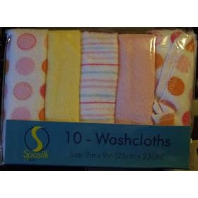 Spasilk 10 pack Soft Terry Washcloth