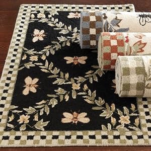 Honey Bee Rug Black 2'9" x 4'9"- Ballard Designs
