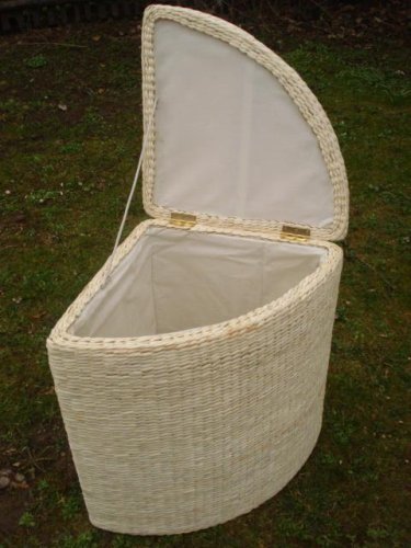 riesiger Eckwäschekorb Wäschekorb Maisblatt 43x43x59cm