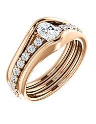 10K Rose Gold Oval Cut Diamond Ring -- LIFETIME WARRANTY