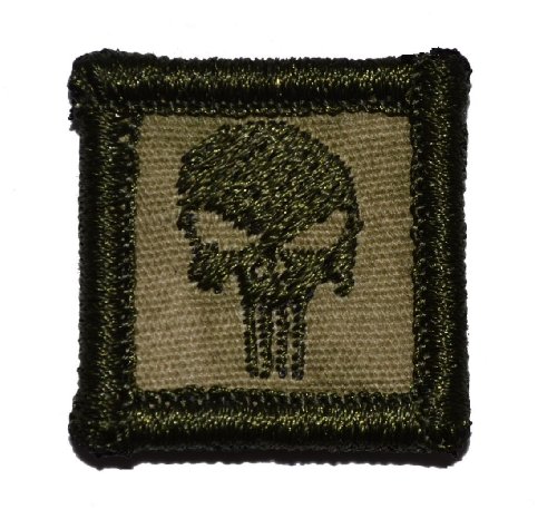 Punisher Skull 1x1 inch Military Patch / Morale Patch - Multiple Colors
