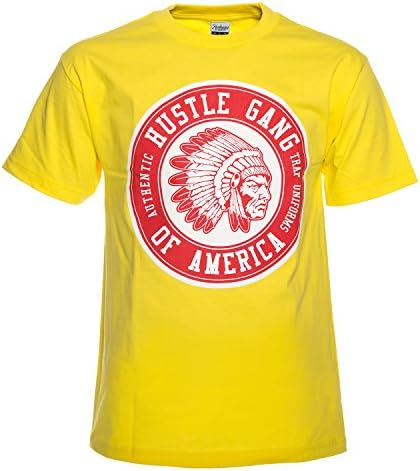 Hustle Gang Shield Tee Yellow Medium