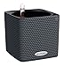 Lechuza 13384 Cube Color 14 Self-Watering Garden Planter, Slate