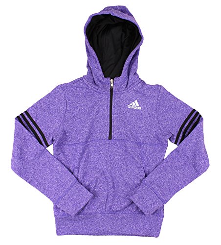 Adidas Youth Big Girls Fleece Quarter Zip Pullover Hoodie