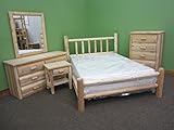 Midwest Log Furniture - Premium Log Bedroom Suite - Full - 5pc