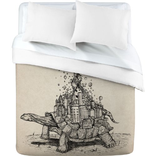 DENY Designs Brandon Dover Tortoise Town Duvet Cover, Queen