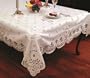 Daisy Design With Cutwork Tablecloth White 70" by 120" Oblong / Rectangle