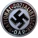 Nazi Swastika National Socialist Party PIN Image on 1.5" Pin-back Button