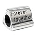Queenberry Sterling Silver Forever Together European-style Bead Charm