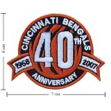 3pcs Cincinnati Bengals Anniversary Logo Embroidered Iron on Patches Kid Biker Band Appliques for Jeans Pants Apparel Great Gift for Dad Mom Man Women Free Shipping From Thailand - High Quality Embroidery Cloth & 100% Customer Satisfaction Guarantee