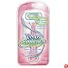 Gillette Venus Embrace Pink Razor, 1 Razor handle and 2 Womens Razor Refill Cartridges Kit