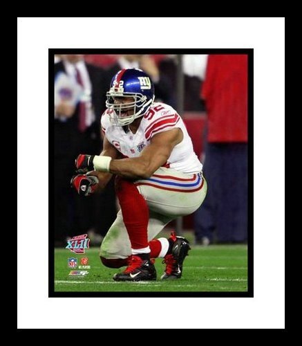 Michael Strahan Framed New York Giants 8x10 Photo - Super Bowl XLII Yelling
