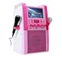 Auna KA8P impianto karaoke completo con 2 microfoni e lettore DVD (CD+G, SD, USB, Display 18cm (7") a colori) rosa