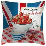 Best British Strawberries Cushion - Martin Wiscombe Cushions