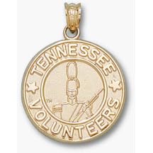 <b>Tennessee Volunteers "Volunteer Seal" Pendant - 14KT Gold Jewelry</b>