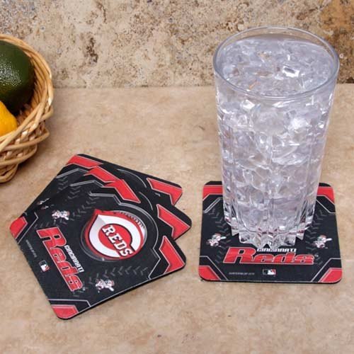 Cincinnati Reds 4-Pack Sublimated Logo Neoprene Coaster Set