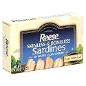 Reese Skinless and Boneless Sardines in Water, 4.375-Ounce Cans (Pack of 10)