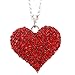 Soulbreezecollection Big Love Red Heart Valentine's Day Pendant Necklace Charm Rhinestones Ladies Women Fashion Jewelry