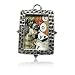 Burnished Antique Style Metal Photo Frame Key Chain Charm