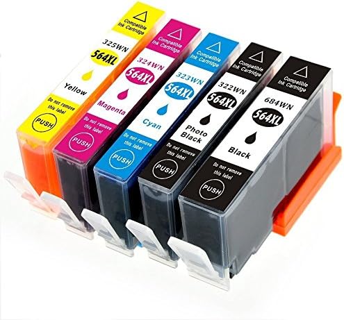 Lin Ink Cartridges for HP 564 H-564XL Best With Generic Compatible (1 Black,1 Cyan, 1 Magenta, 1 Yellow)