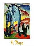 Franz Marc - Blaues Pferd Poster Kunstdruck (80 x 60cm)
