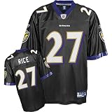 Ray Rice #27 White Baltimore Ravens NFL Premier All Embroidered Replica Jersey - X-LARGE