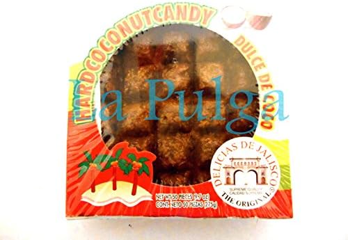Hard Coconut Mexican Candy Dulce de Coco Muelas - 50 pieces