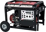 All Power America APG3090 10,000 Watt 15 HP OHV 4-Cycle Gas Powered Portable Generator with Wheel Kit