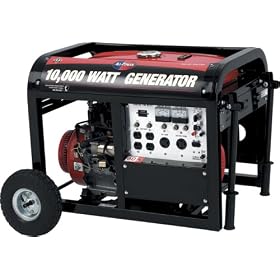 All Power America APG3090 10,000 Watt 15 HP OHV 4-Cycle Gas Powered Portable Generator with Wheel Kit (Non-CARB Compliant)