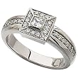 14K White Gold Princess Cut Diamond Ring