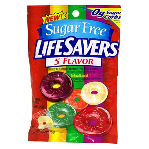LifeSavers Sugar Free 5 Flavor Hard Candy, 2.75Ounce Bags (Pack of 12)