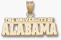 Alabama Crimson Tide "The University of Alabama" Pendant - 14KT Gold Jewelry
