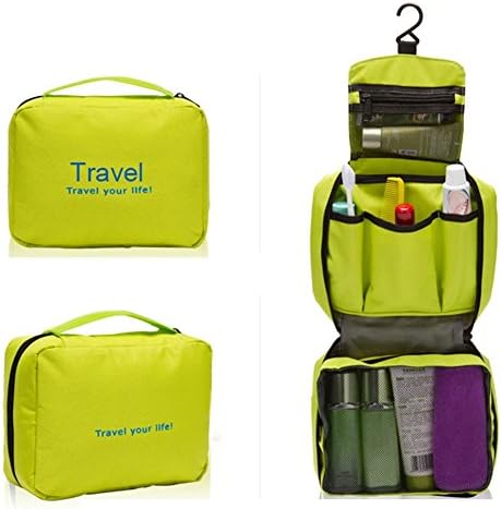 Kardiar Portable Toiletry Bag Wash Bag Bathroom Hanging Bag Travel Bag Zipper Storage Bag Drawer Dividers Cosmetic Makeup Pouch with Multi Pockets Hook for Mens Womens Girls Boys Kids